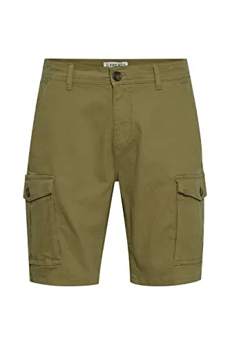Project PRGallermo Herren Cargo Shorts - Stretch Bermuda in Martini Olive - Herren-Shorts mit Regular Fit, praktischen Cargo-Taschen und Stretch-Anteil für optimale Bewegungsfreiheit. Perfekt für den Sommer und vielseitig kombinierbar.