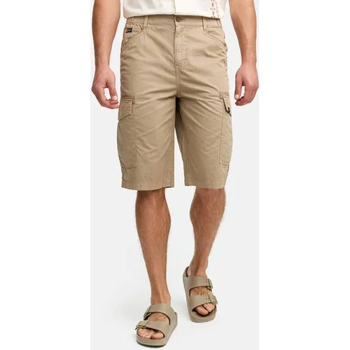 Indicode Cargoshorts Herren INNadim – Bequeme Baumwollshorts in Grau - Praktische Cargoshorts aus 100% Baumwolle mit elastischen Einsätzen für optimalen Tragekomfort. Ideal für den Alltag oder Freizeitaktivitäten.