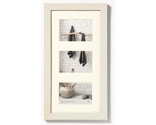 Bilderrahmen Collage Holz Home creme 3 Fotos 10x15 cm