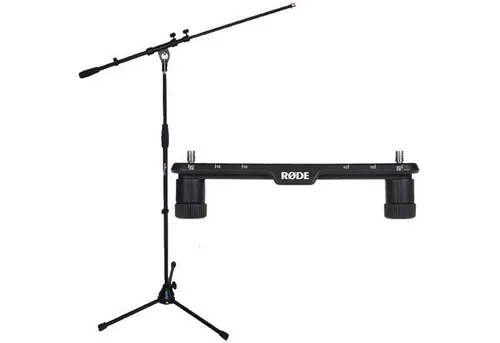 RØDE Stereo Bar SB20 mit Mikrofonständer MS107B in schwarz von RØDE