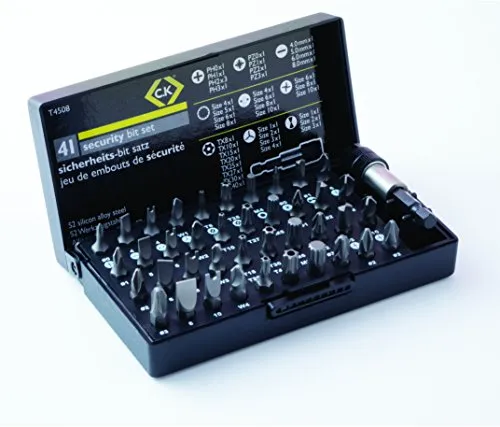 C.K T4508 Bit-Set 41-teilig - Werkzeug-Sets mit 41 hochwertigen Bits für Schlitz und Kreuzschlitz, ideal für Profis und Heimwerker. Robuste Qualität für vielseitige Anwendungen.