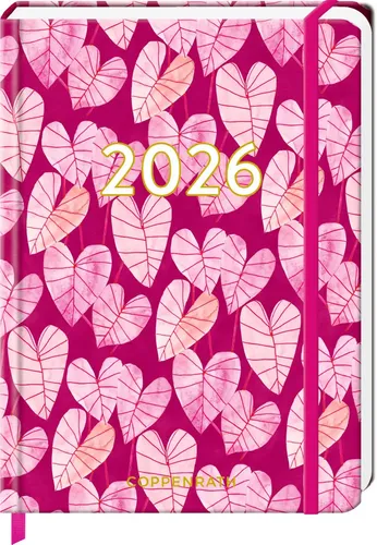 Mein Jahr 2026 - Blätter (All about pink) | Kalender | Deutsch | 144 S. | 2026