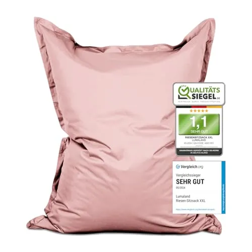 Lumaland Riesen-Sitzsack XXL 140x180 cm in pink von Lumaland