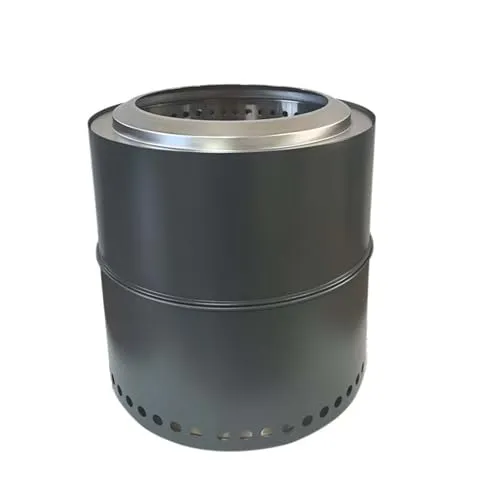 Feuerstelle Feuerschale Edelstahl anthrazit Höhe 36cm rauchfrei doppelwandig 2741-02