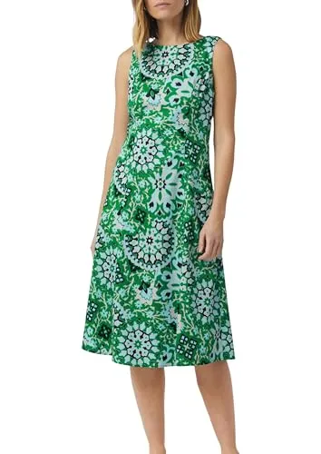 Comma Midikleid - Elegantes Midikleid aus Baumwollmix mit zeitlosem All-over-Print, ideal für jeden Anlass.