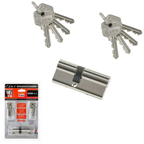 ISEO Schließzylinder Gera W-4, 2 in 1, Länge = 30-40
