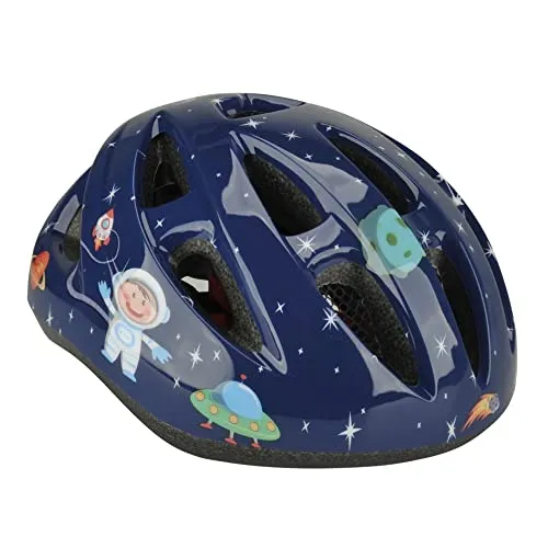 FISCHER Kinder Fahrradhelm Space - XS/S, sicher und bequem - Fahrradhelme für Kinder mit optimaler Passform durch verstellbares Innenring-System, integriertes LED-Rücklicht für erhöhte Sichtbarkeit und hervorragende Belüftung.