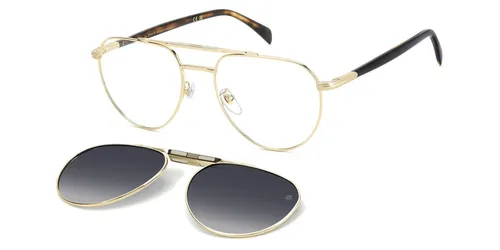 David Beckham DB 1238/C Gold Herrenbrille - Elegante Herrenbrille in Gold mit robustem Metallrahmen. Die Glasbreite von 55 mm sorgt für eine optimale Sicht. Ideal für stilbewusste Männer, die Wert auf Qualität legen.