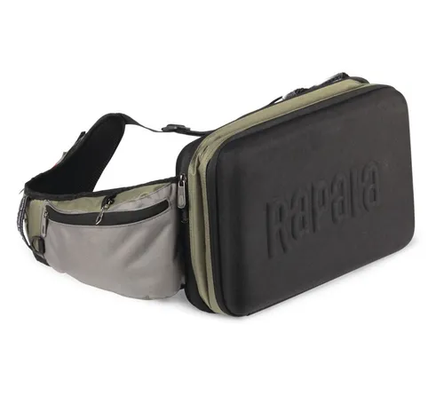 Rapala Slingbag King Size XXL - Raubfisch-Kunstködertasche - Ködereimer mit 2 Trennwänden, abnehmbarer Zubehör-Box und Schulterriemen für optimalen Komfort beim Angeln.