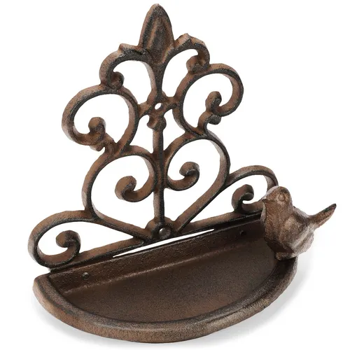 WILDLIFE HOME Vogeltränke mit Wandhalterung  Garten Balkon Vogelbad zum Aufhägen