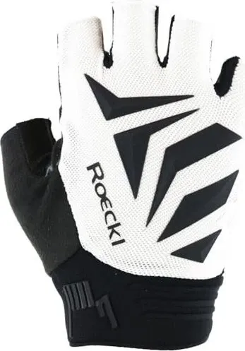 Roeckl Sports Isera 2 Fahrrad Handschuhe kurz - Größe 9, weiß/schwarz - Fahrradbekleidung mit atmungsaktivem Material und optimalem Grip für sicheres Fahren und komfortable Fahrten.