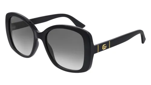 GUCCI Womens GG0762S Sunglasses, Black-Black-Grey, 56 von GUCCI