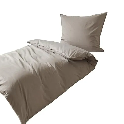 TRAUMSCHLAF Bettwäsche Basic Chambray, 3-teilig - Bettwäsche-Sets aus hochwertigem Chambray mit praktischem Reißverschluss, pflegeleicht und langlebig – ideal für ein modernes, gemütliches Schlafzimmer.