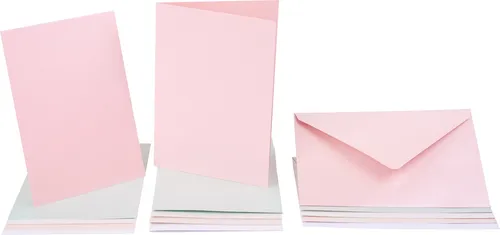 Perlmutt Doppelkarten Pastell