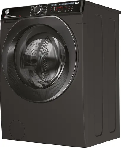 HOOVER HWP 49AMBCR/1-S Waschmaschine 9kg - Schwarz - Vollautomatische Frontlader-Waschmaschine mit 9 kg Fassungsvermögen, Wi-Fi & Bluetooth für smarte Bedienung und ActiveSteam Dampffunktion für optimale Pflege.
