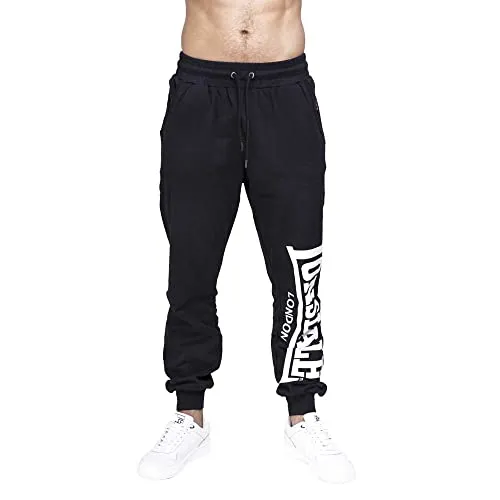 Lonsdale London Logo Large Männer Trainingshose schwarz 5XL - Sport – Jogginghosen für Herren, bequeme Relaxed Fit Passform aus hochwertiger Baumwolle für optimalen Tragekomfort beim Training oder in der Freizeit.