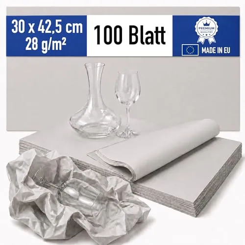 Packseide Packpapier 30x42,5cm 28g/m² Bögen Umzug Einschlagpapier aus100% Recyclingpapier