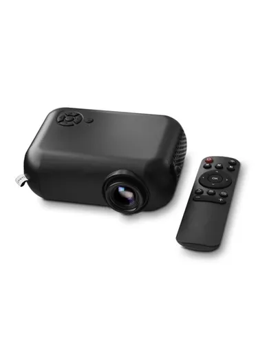 Mikamax SMART MINI PROJECTOR - 1800 Lumen - Kompakter Projektor für Unterhaltungs-Highlights überall. Mit Wi-Fi, HDMI, USB und SD-Kartenanschluss, ideal für spontane Filmabende.