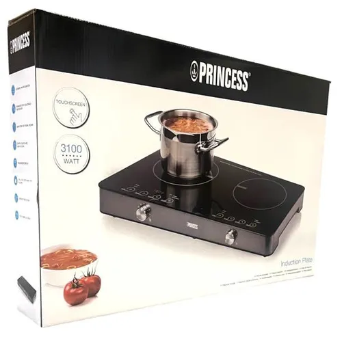 Princess Induktionsplatte mit Display Y72799 - Kochfeld mit LED-Display, 1800 W Leistung und Temperaturregelung von 60°C bis 240°C. Ideal für schnelles Kochen und sicheres Arbeiten dank Überhitzungsschutz.