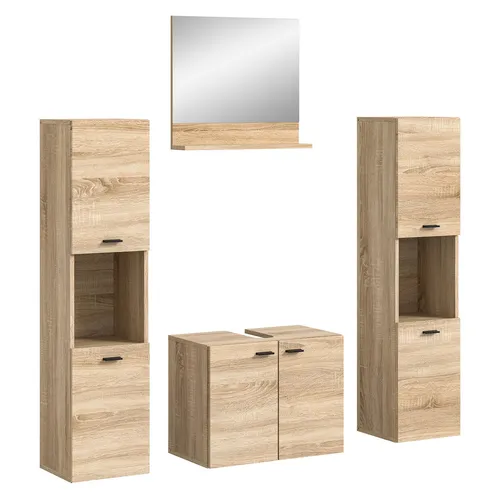 Badkombination Bostalsee – Holzfarben, 137x186 cm