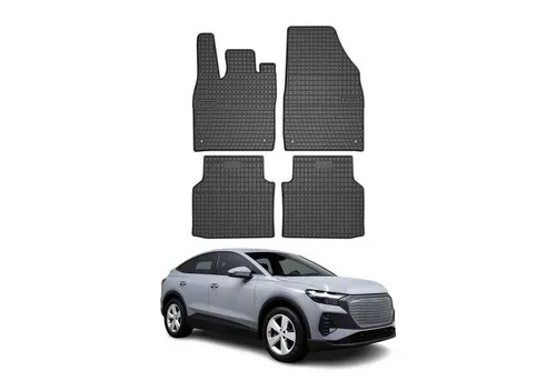 OMAC Gummi Fußmatten für Audi Q4 e-Tron 2021-2025 - Passgenaues Fußmatten-Set aus langlebigem TPE, wasserfest und mit 3D-Anti-Rutsch-Technologie für optimalen Schutz und Sicherheit im Fahrzeug.