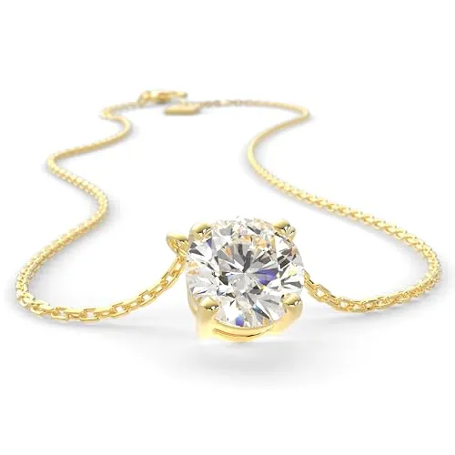 SERASAR Gold Kette Damen Schmuck 585 mit Zirkonia Anhänger von SERASAR