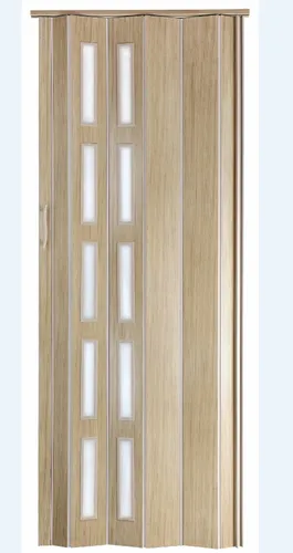 Falttür Schiebetür Sonoma Eiche hell Fenster H. 201 cm B. 80 cm Doppelwandprofil