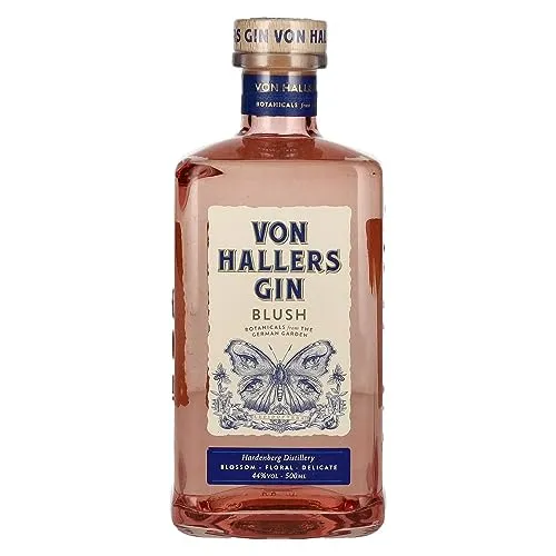VON HALLERS GIN Blush - Floraler Dry Gin mit 44% Vol. - Entdecken Sie die florale Frische von VON HALLERS GIN Blush, inspiriert von heimischen Blumengärten. Ideal pur oder in Cocktails, mit einem Teil des Erlöses für den Botanischen Garten Göttingen.