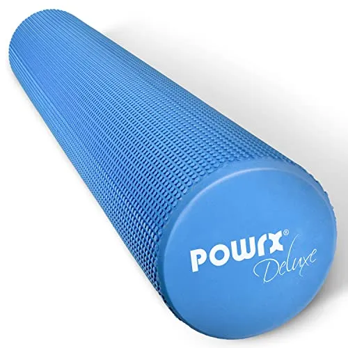 POWRX Yoga Rolle Blau 90 x 15 cm