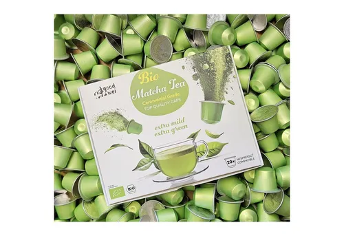 Ceremonial Matcha Kapseln für Nespresso - 20 Stück - Echte Zeremoniequalität in praktischen Kapseln für Nespresso®*-Maschinen. Schnell zubereitet, cremig und harmonisch im Geschmack. Ideal für puren Genuss oder als Matcha Latte.
