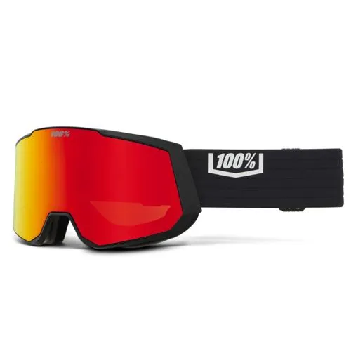 100% Snowcraft XL Hiper Skibrille - Rot - One Size - Wintersport-Brillen mit HD-Linse für optimale Sicht und UV-Schutz, ideal für anspruchsvolle Skifahrer