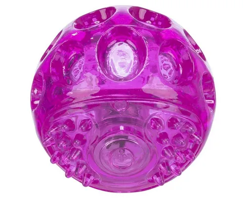 TRIXIE Tierball Blinkball, thermoplastisches Gummi (TPR), schwimmt, Durchmesser: 6,0 cm / Farbe: pink