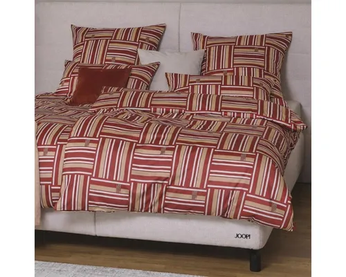 JOOP Bettwäsche Weave Siena Kissenbezug 40x80 cm - Rot - Eleganter JOOP! Kissenbezug aus hochwertigem Mako-Satin für stilvolles Wohnen. Atmungsaktiv, langlebig und pflegeleicht – ideal für anspruchsvolle Träumer. Hergestellt in Deutschland, waschmaschinen- und trocknergeeignet.