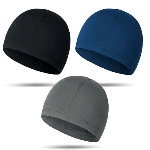 Stück Atmungsaktivem Elastisch Unterhelmmütze Sommer Leichte Dünne Baumwollmütze Kühlende Schädelkappe Fahrradmütze Unter Helm Laufhut Sportbeanie 3