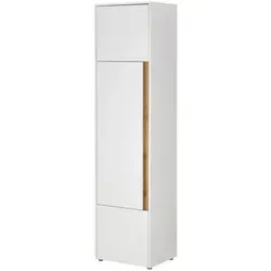 Furn.Design Aktenschrank Center in Weiß und Wotan Eiche - Aktenschrank Center in Weiß und Wotan Eiche, 50 x 200 cm, bietet viel Stauraum mit drei Türen und höhenverstellbaren Einlegeböden für eine ordentliche Ordnung im Homeoffice.