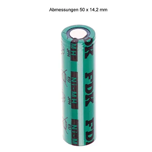 Sanyo FDK Flat Top NiMH Akku 1,2V 1650mAh / AA ohne Lötfahne