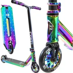 CORE CG1 Mini Stunt-Scooter Neochrome - Perfekt für junge Rider - Kinderroller für kleine Fahrer ab 127 cm, leicht und robust für erste Tricks im Skatepark. Optimal ausbalanciert für Sicherheit und Stil!