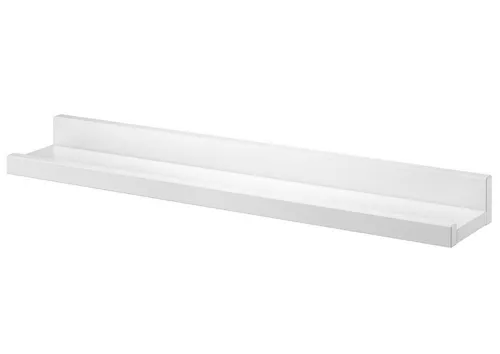 ERST-HOLZ Wandregal Weißes Wandregal 90 cm aus Massivholz - Wandregal aus waschweißem Kiefernholz, ideal für die Präsentation von Fotos und Dekoration. Mit stabiler Bauweise und 16 cm Ausladung perfekt für jeden Raum.