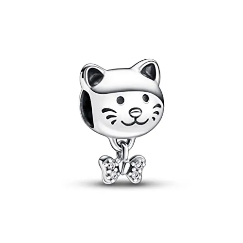 PANDORA Katze & Schleife Charm aus Sterling Silber von Pandora