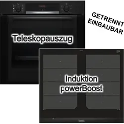 BOSCH Dampfbackofen Set 71L & SIEMENS iQ700 Induktionskochfeld