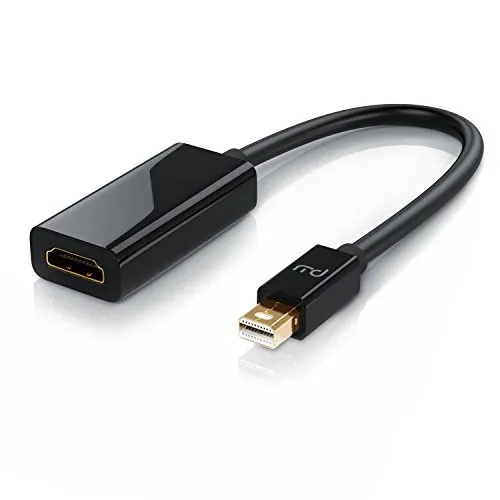 CSL - Mini DisplayPort zu HDMI 4k Adapter Kabel - MiniDP auf HDMI Konverterkabel - bis zu 4K Ultra HD 2160p 60Hz - 2.0 - HDR fähig - schwarz