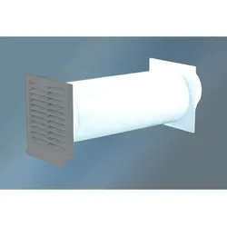 Quellmalz Mauerkasten mit Rückstauklappe - Ø 125 mm - Praktischer Mauerkasten zur Abluftführung mit integrierter Rückstauklappe. Ideal für Mauerdurchbrüche von 120 bis 450 mm. Sicherer Schutz vor Rückströmen und Kondenswasser.