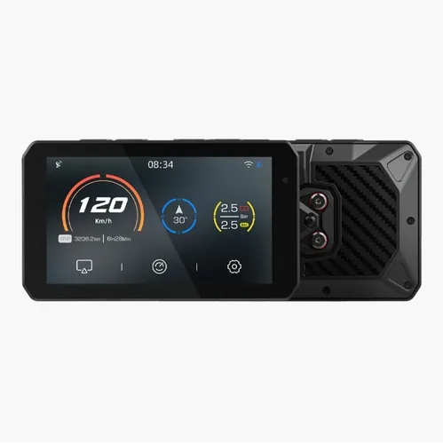 Chigee AI0-5-PLAY Motorradnavigation für Carplay - IP68 MH Carbon Edition - Sonstige Motorräder, wasserdicht nach IP68 und ideal für Abenteuerfahrer, die auch bei schlechtem Wetter navigieren möchten.