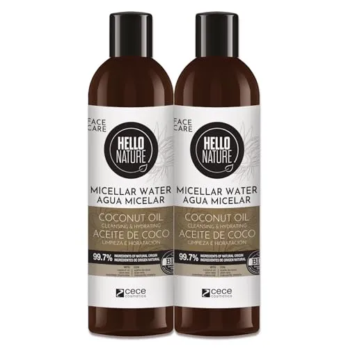 P-Beauty Naturkosmetik 2x Mizellenwasser Gesicht Cleanser 300ml - Sanfte Gesichtsreinigung mit Bio Kokosöl - Entfernt Make-up & Unreinheiten - 99,7 % natürliche Inhaltsstoffe - Alle Hauttypen geeignet