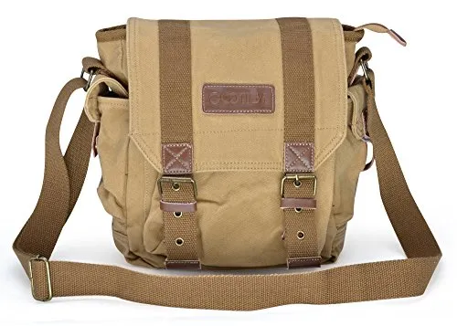 Gootium Unisex Messenger Bag, Shoulder Purse Crossbody Satchel Umhängetasche, Khaki