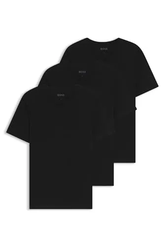 HUGO BOSS Herren T-Shirt Vn 3p Co T-Shirt - New Black, XL - T-Shirts im Dreier Pack, weich und atmungsaktiv, mit hochwertiger Verarbeitung und Logo Stickerei für stilvolle Herrenmode.