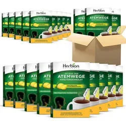Herbion Naturals Granulat zur Atemwegspflege mit natürlichem Zitronenaroma, 10 Beutel – (24er-Packung)