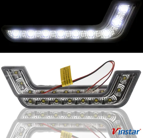 LED Tagfahrlicht L Form R87 - Universell für KFZ, LKW, Wohnmobile - Autobeleuchtungen mit modernem L-Design, verbessert die Sichtbarkeit und Sicherheit im Straßenverkehr.