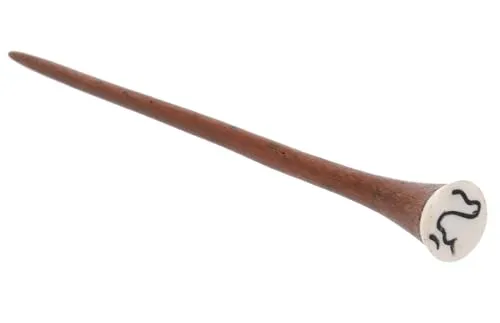 GURU SHOP Holz Haarspange, Haarnadel mit Muschel - Modell 8 in braun von Guru-Shop