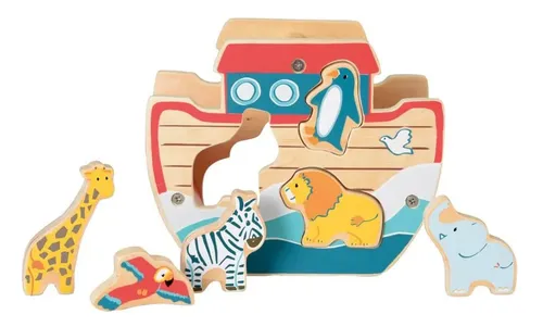 Steckspiel Arche Noah Holz Kinder Motorik Holzspielzeug